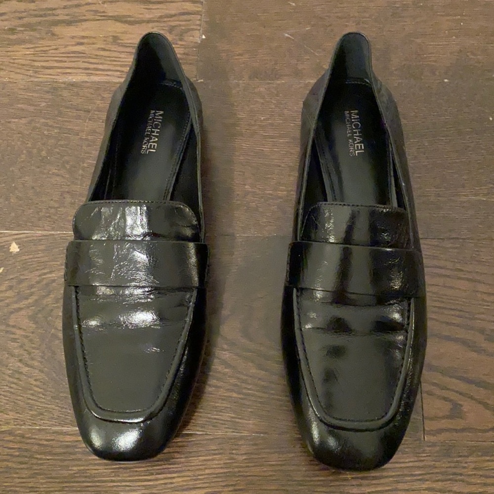Michael kors black loafers slides
